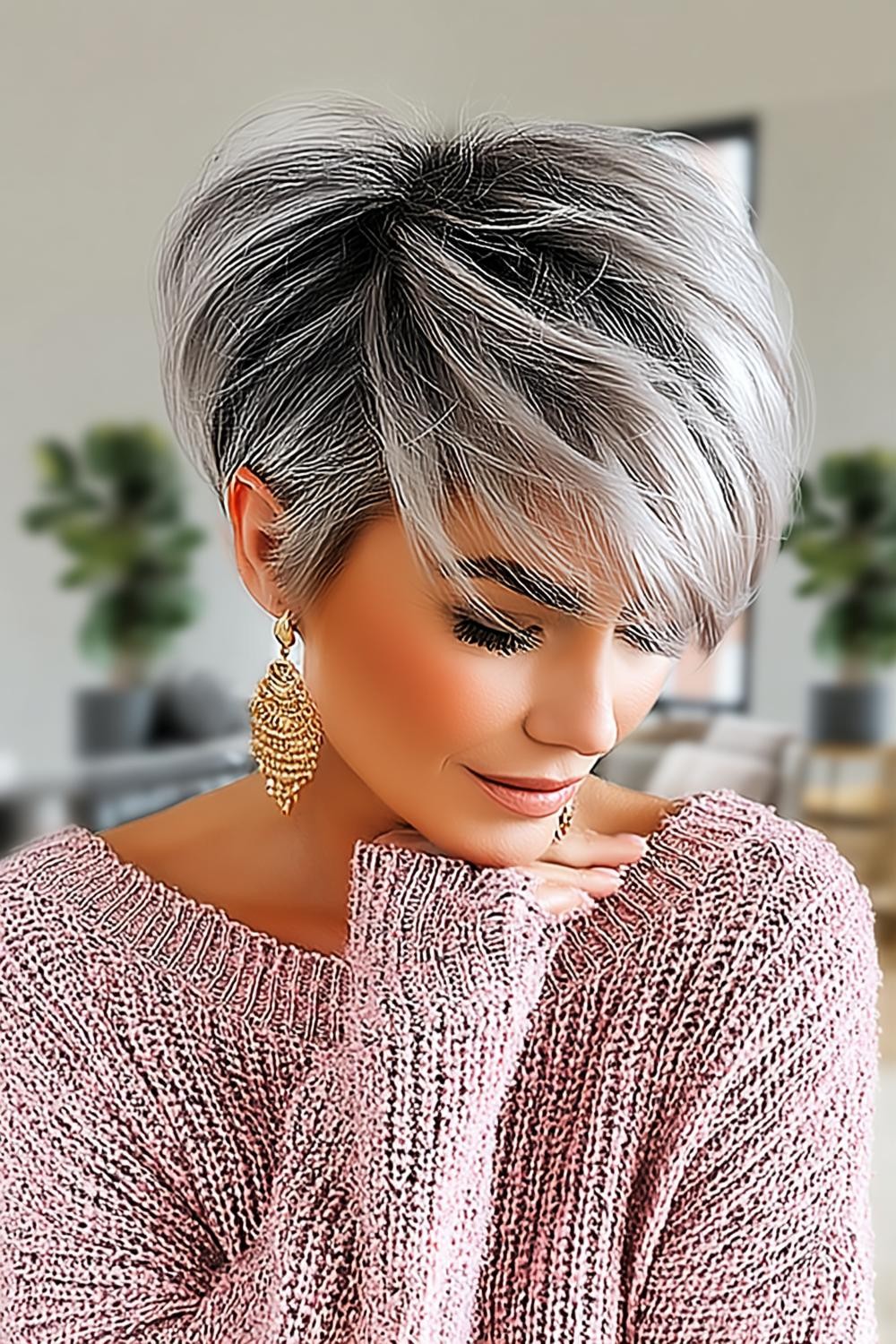 Elegante Grijze Pixie