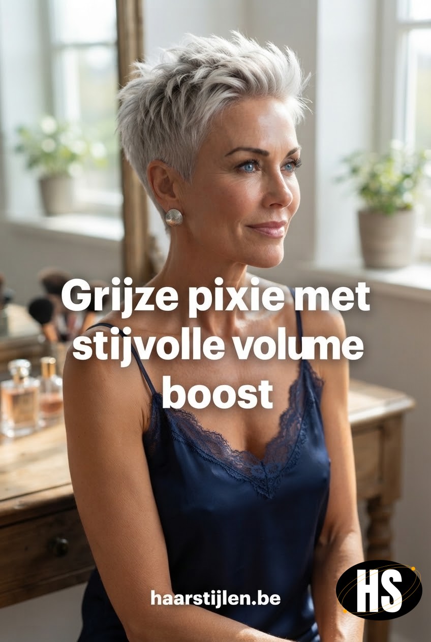 Grijze pixie met stijlvolle volume boost