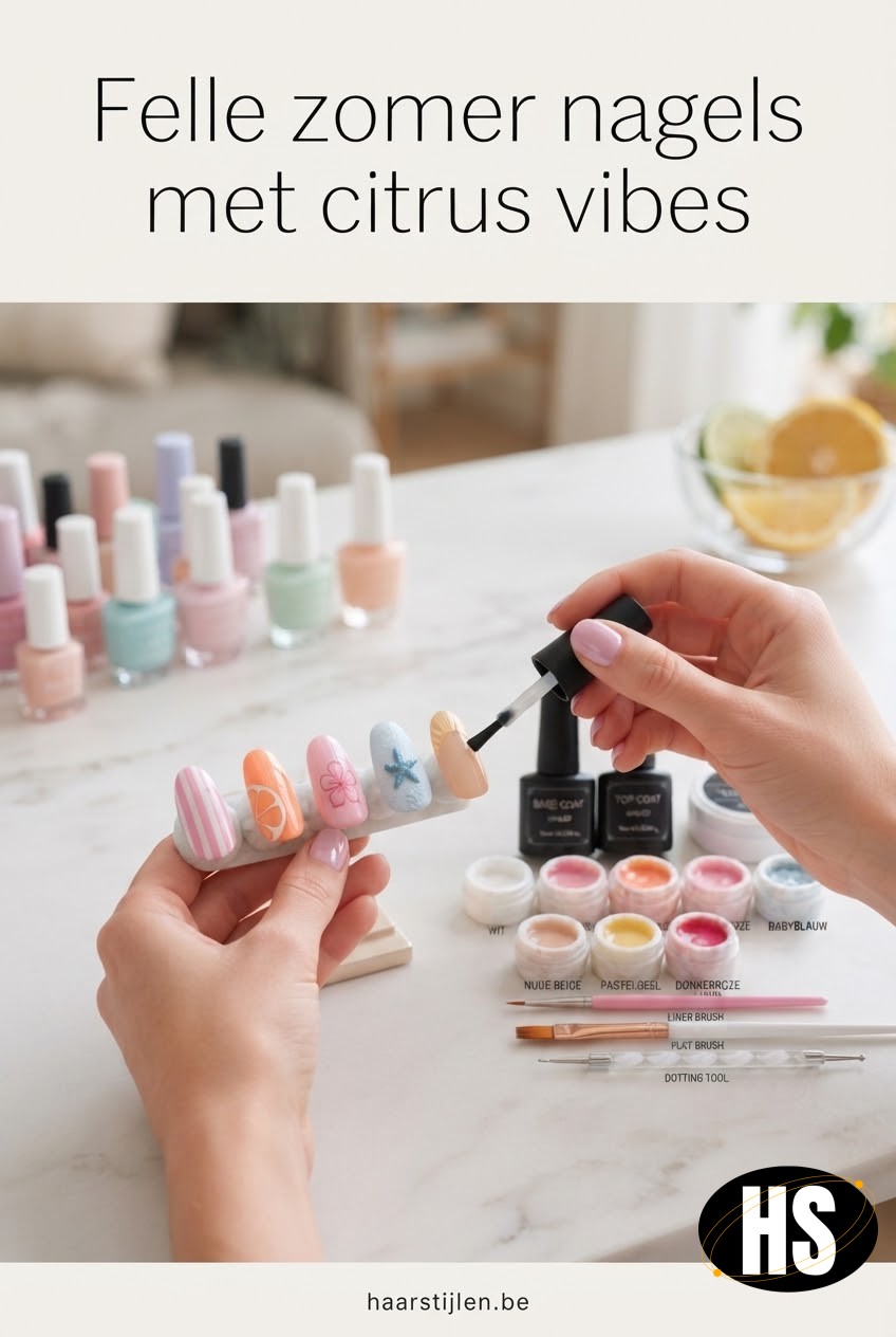 Felle zomer nagels met citrus vibes