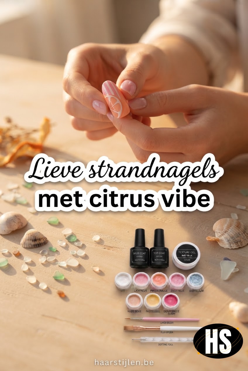 Lieve strandnagels met citrus vibe