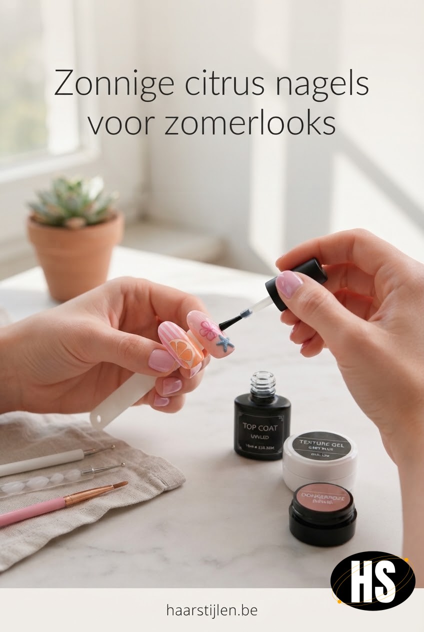 Zonnige citrus nagels voor zomerlooks