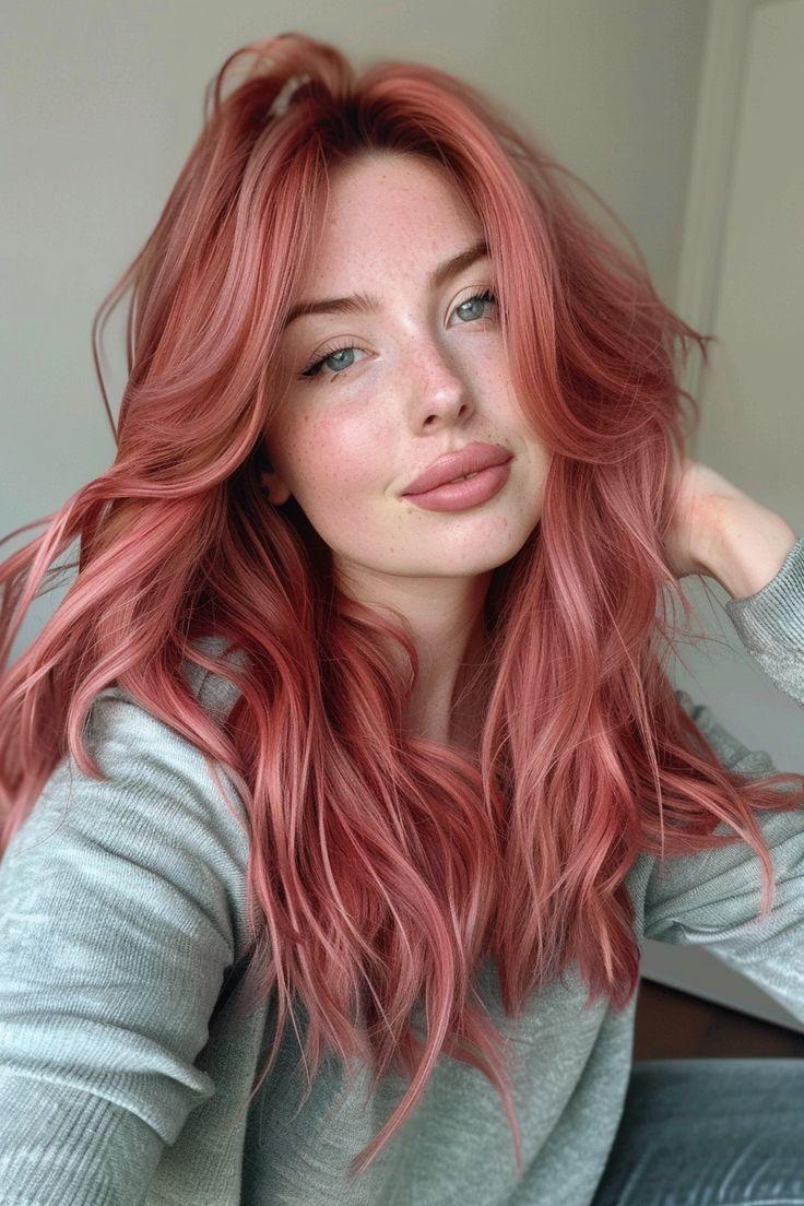 Pastel rood haar zachte tint
