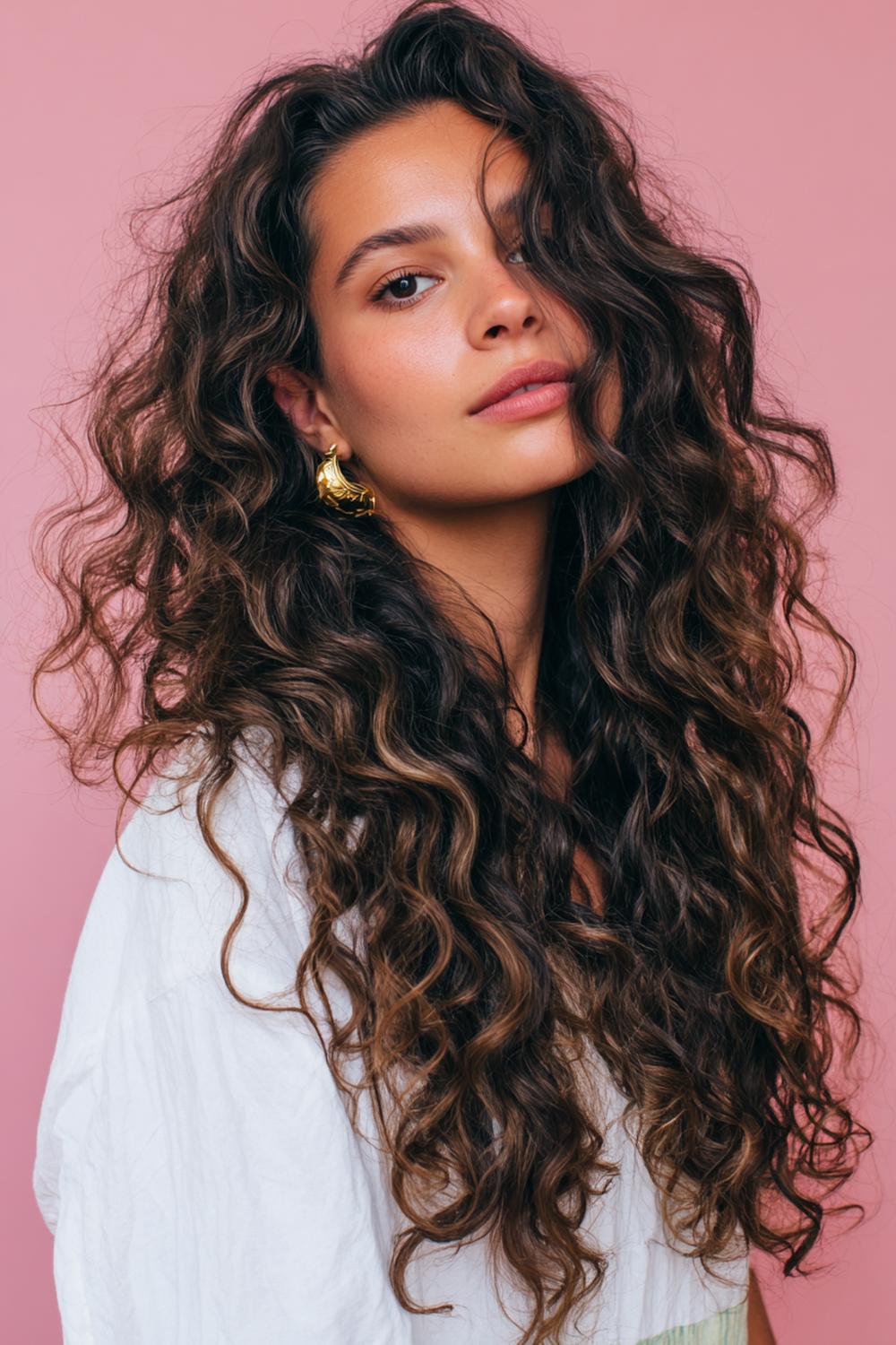 11. Haar: natuurlijke krullen met gedefinieerde plukjes en halo-volume