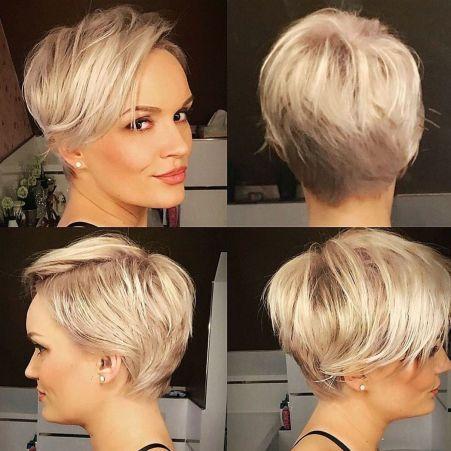 Gelaagde pixie coupe fijn haar