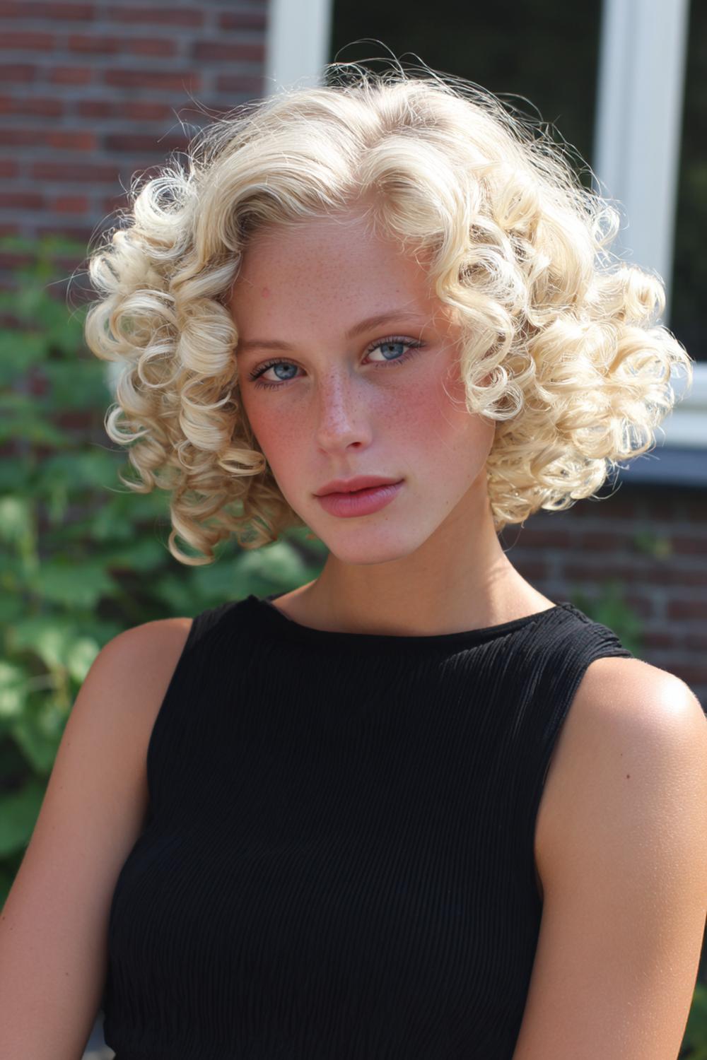 15. Populaire Kapsels 2026: Krullend Kapsel met Ronde Vorm en Gedefinieerde Ringlets