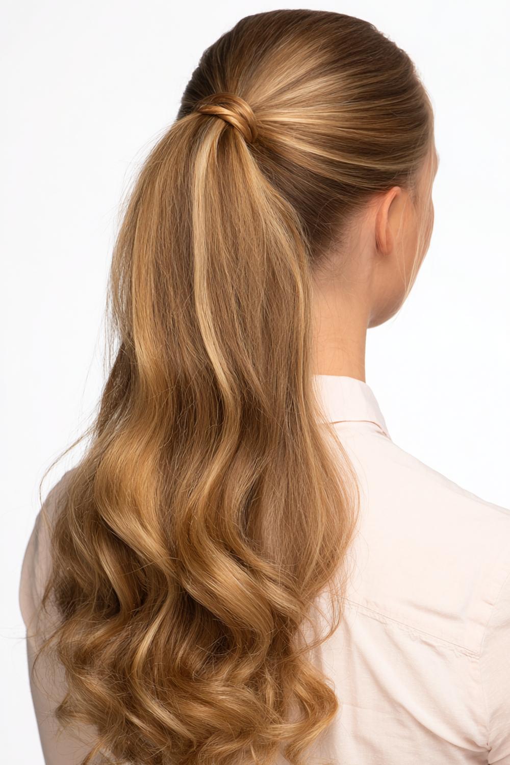 19. Populaire Kapsels 2026: Hoge Paardenstaart Kapsel met Lift en Omwikkelde Haarband