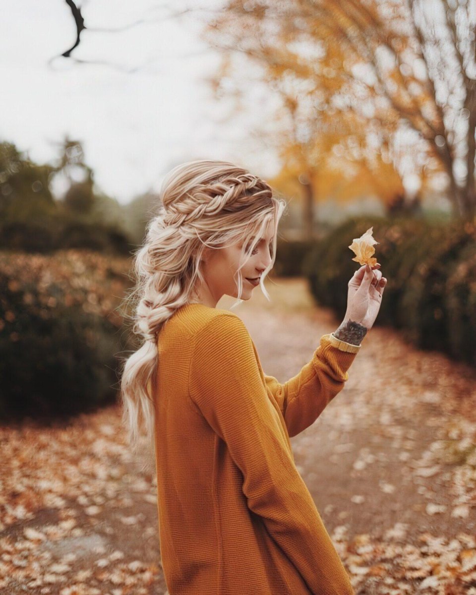 Romantische vlecht voor herfst
