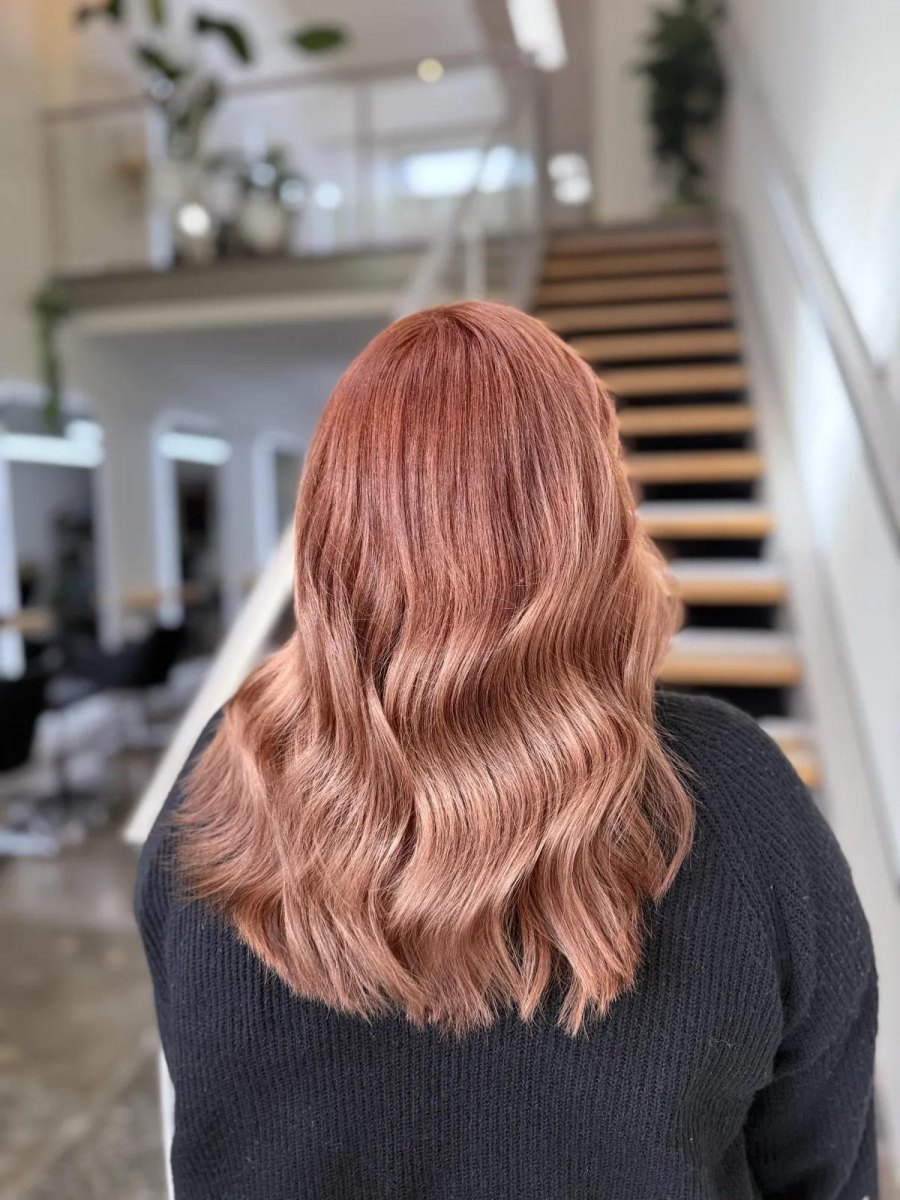 Rosé koper haar moderne stijl