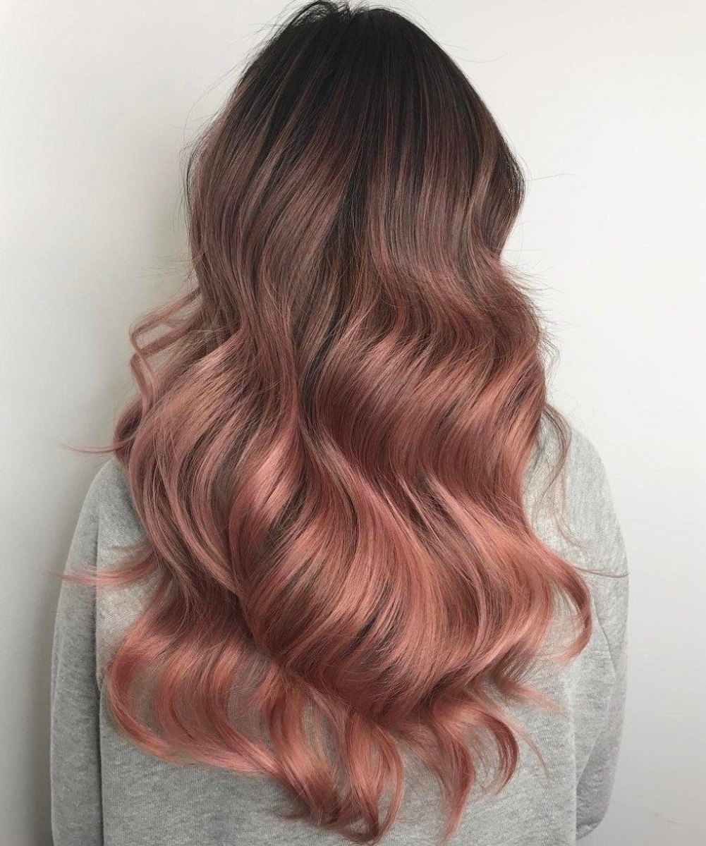 Roségouden balayage met roze gloed
