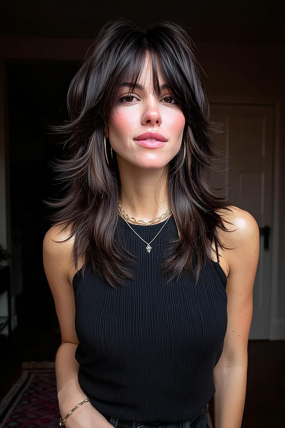 Bruine Shag Elegantie