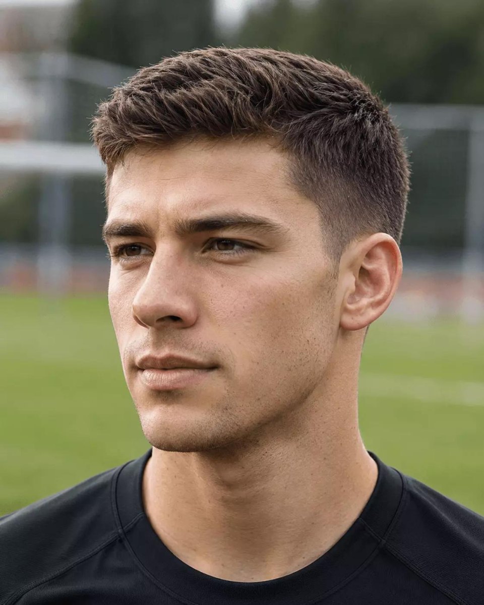 Sportief kort heren kapsel
