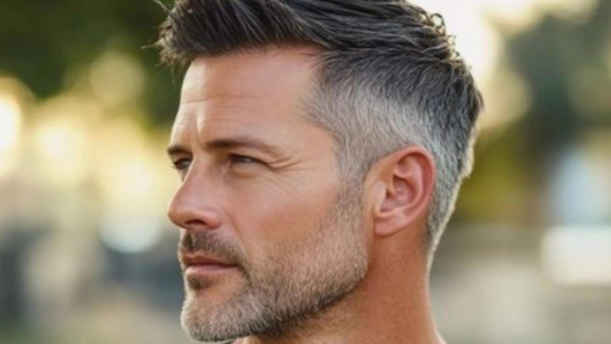 Stoer kapsel met subtiele fade voor volwassen man