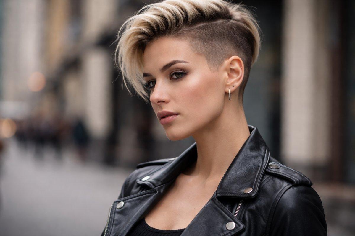 Stoer undercut kapsel vrouw