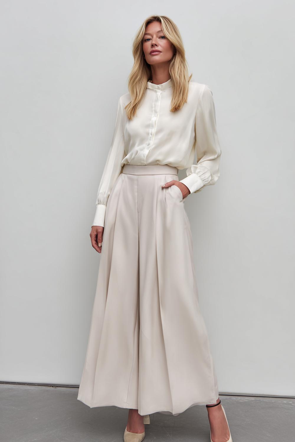 14. Tijdloze lange lagen met zachte golven en een elegante zijscheiding