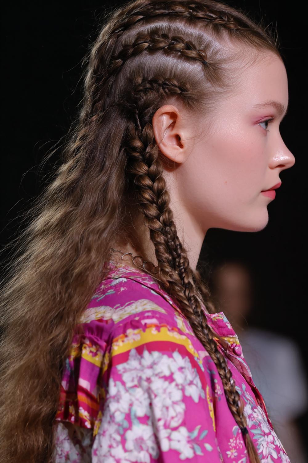 11. TikTok Haar Trends 2026: Scalp Braid Crown met Strakke Middenlijn