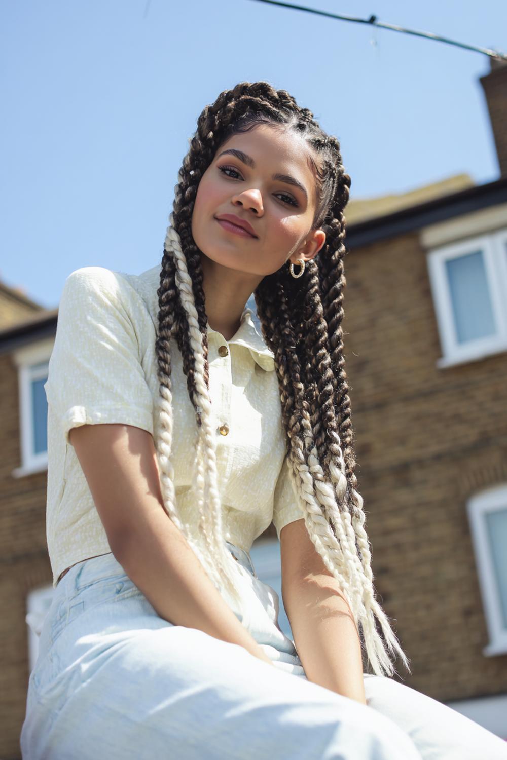 12. TikTok Haar Trends 2026: Twisted Rope Braids met Ombre Lengtes