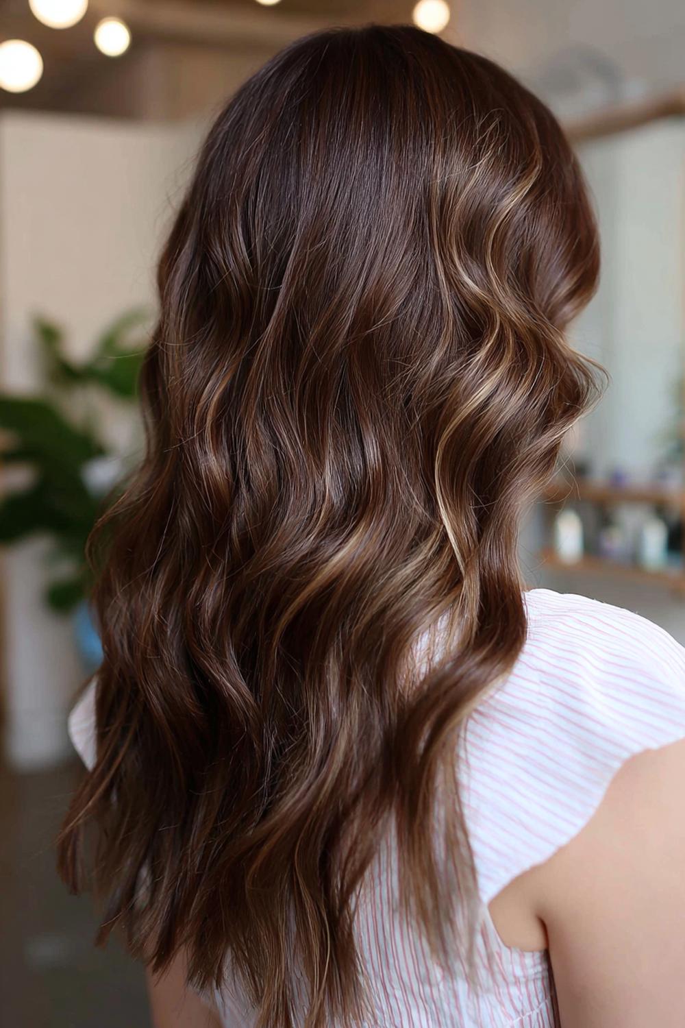 13. Trendy Haarideeën 2026: Subtiele ‘money piece’ bij een zachte blow-out