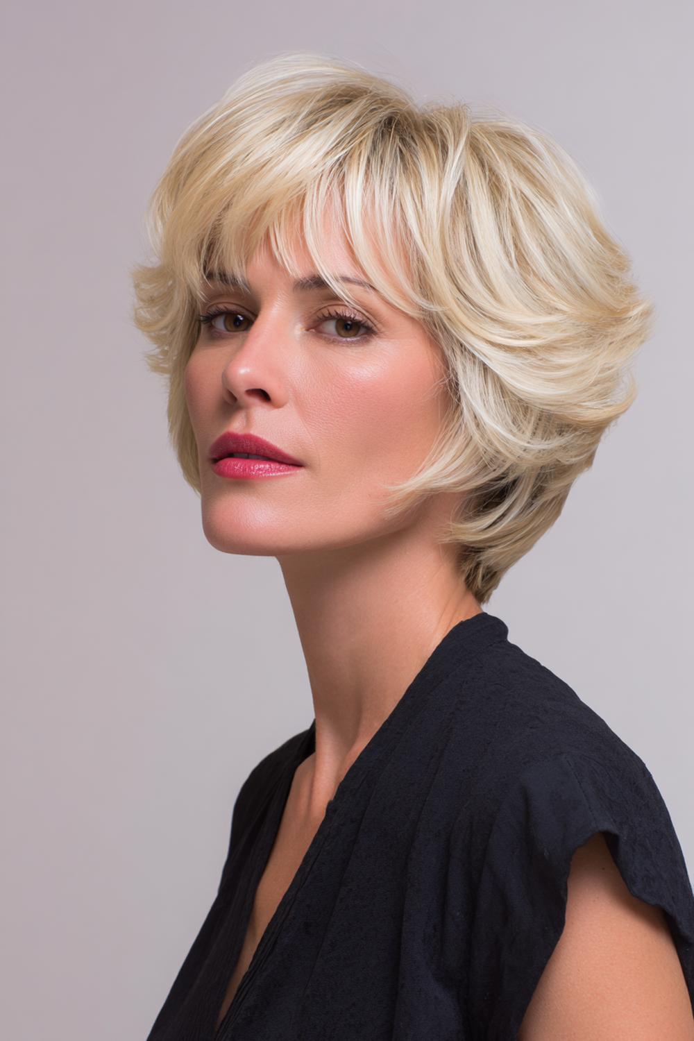 13. Verjongende kapsels voor vrouwen: moderne wedge bob met ronde vorm en volumineuze achterzijde