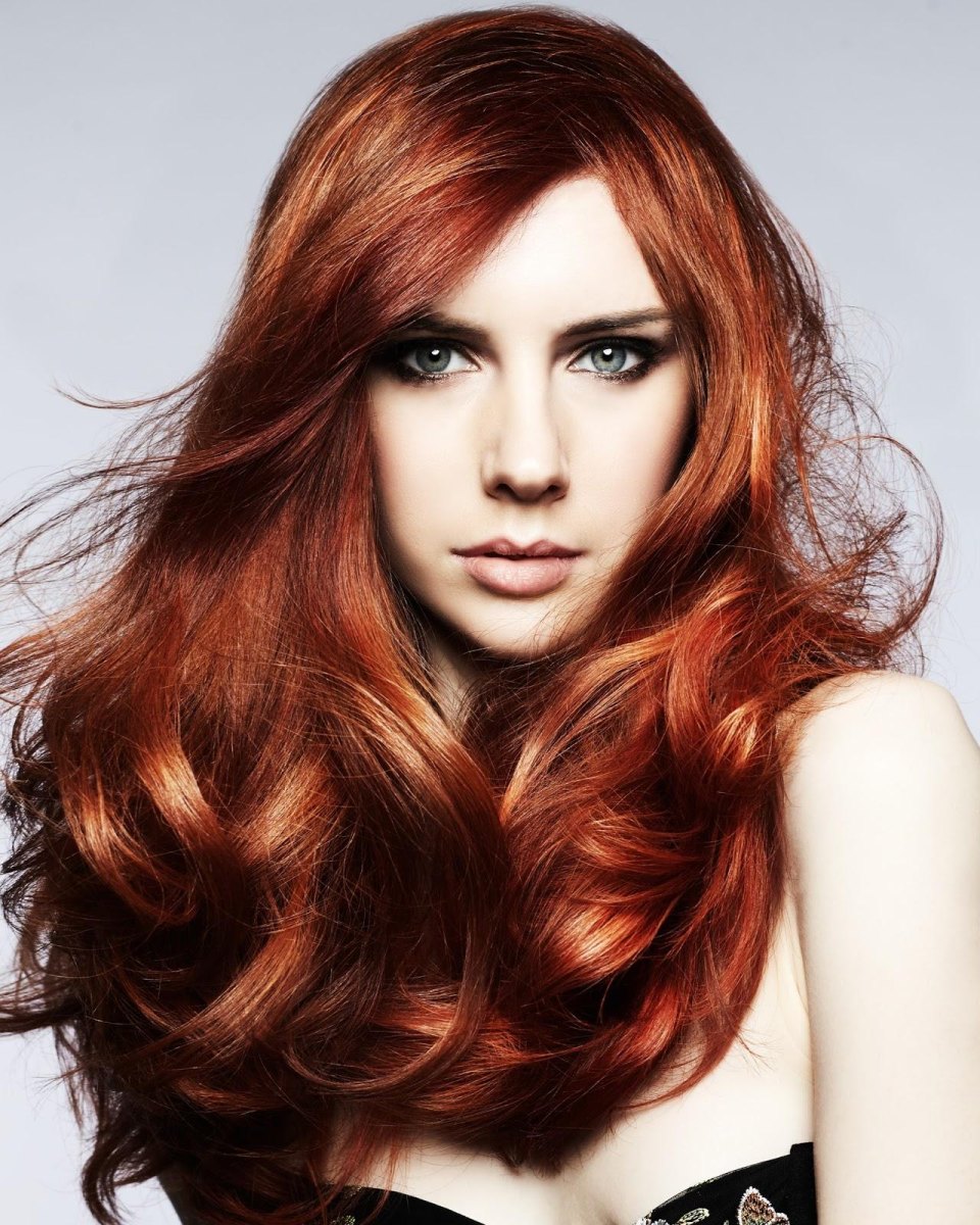 Vurig koperrood haar