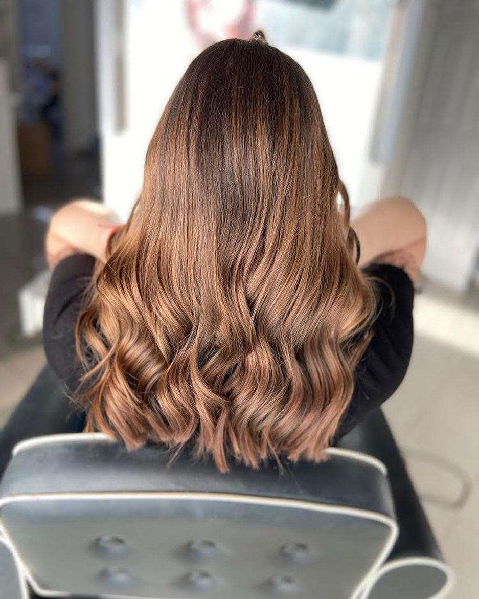 Warme balayage herfstkleuren